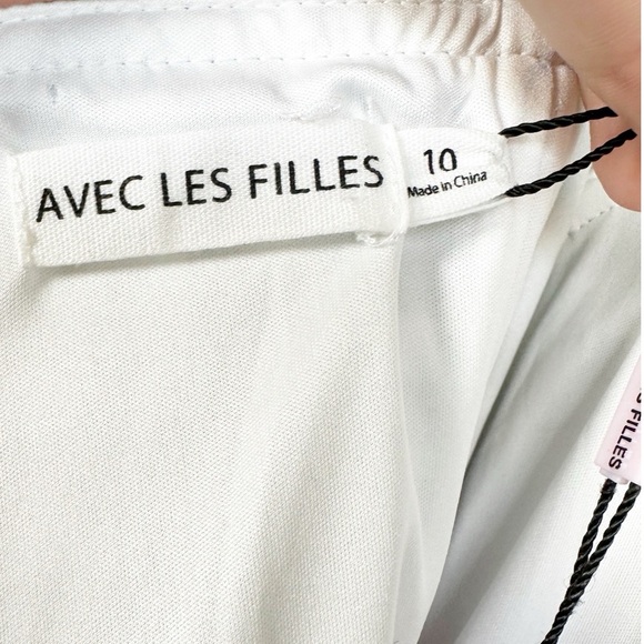 Avec Les Filles Black and White Gingham Midi Dress Size 10 Vintage Inspo Retro - Picture 8 of 11